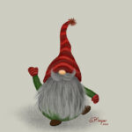 Gnomes are happy beings. Sometimes, they actually dance with joy …
