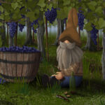 Gnome wine makers know their craft and love the fruits of their labor. Was there ever a more magical drink?
