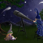 Gnome Astronomers watch for and study comets, one source of their magic.
